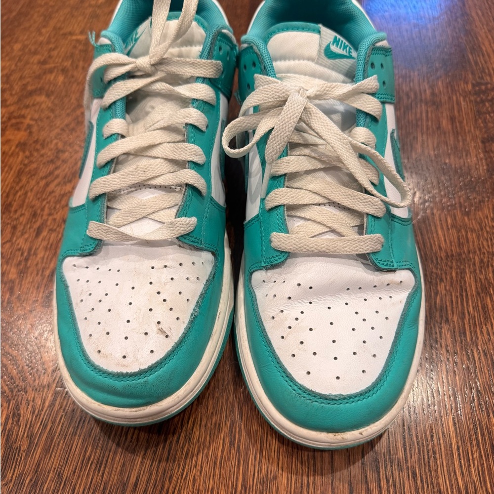Nike Kids Teal and White Low-Top Sneakers